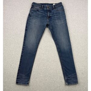 Abercrombie & Fitch Jeans Mens 33x32 Blue‎ Performance Selvedge Slim Fit Denim